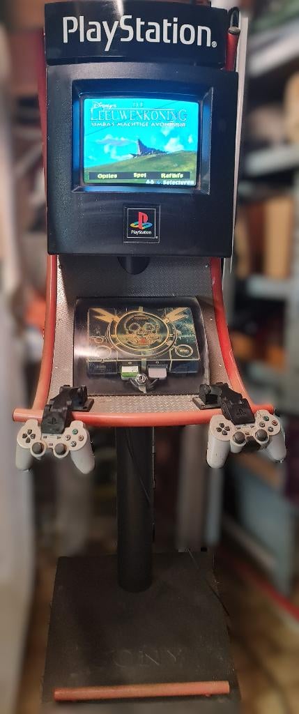 Sony Playstation PS1 Psone Kiosk Store Display demopod, Ophalen, Gebruikt, Met 2 controllers, Met games