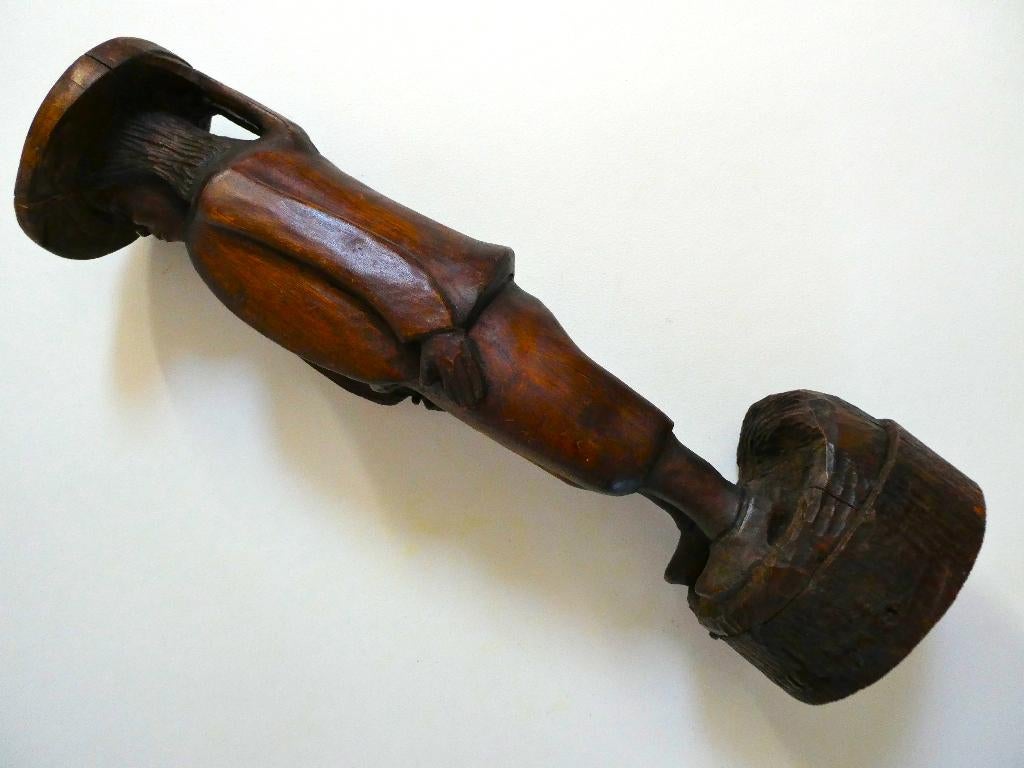 Houtgesneden beeld jongeman uit Bretagne Frankrijk Bretons, Ophalen of Verzenden