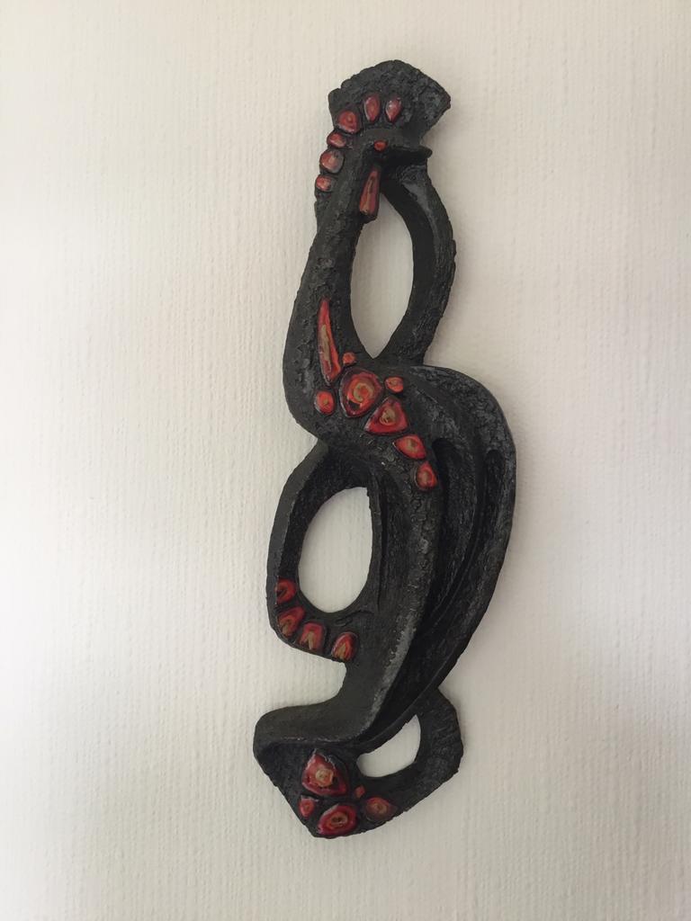 Vintage wandsculptuur Ars Munda. Kraanvogel jaren 70, Ophalen of Verzenden