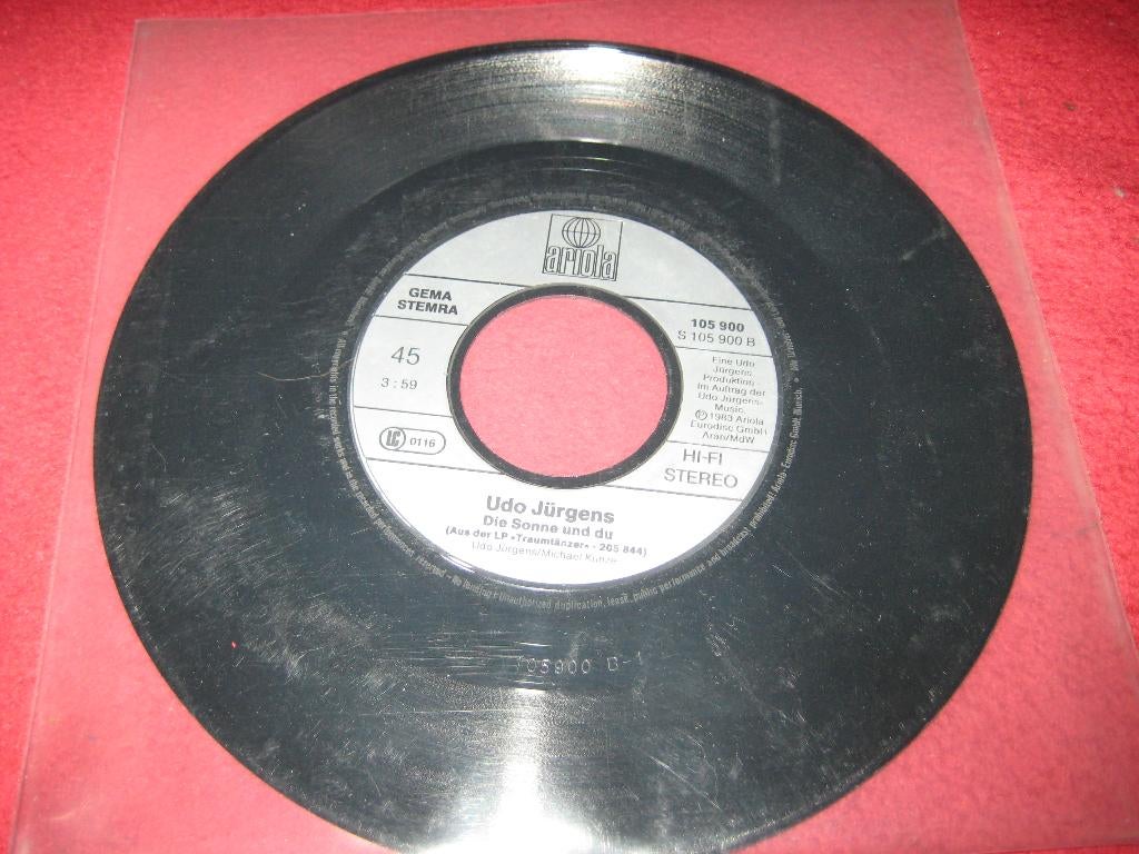 Udo Jürgens: Die Sonne und Du, Ophalen of Verzenden, Zo goed als nieuw, Pop, Single