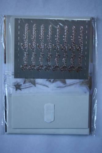 3 pakjes Organza kaartenpakket zilverkleur, Ophalen of Verzenden, Nieuw, Kerst, Blanco kaart of Basiskaart