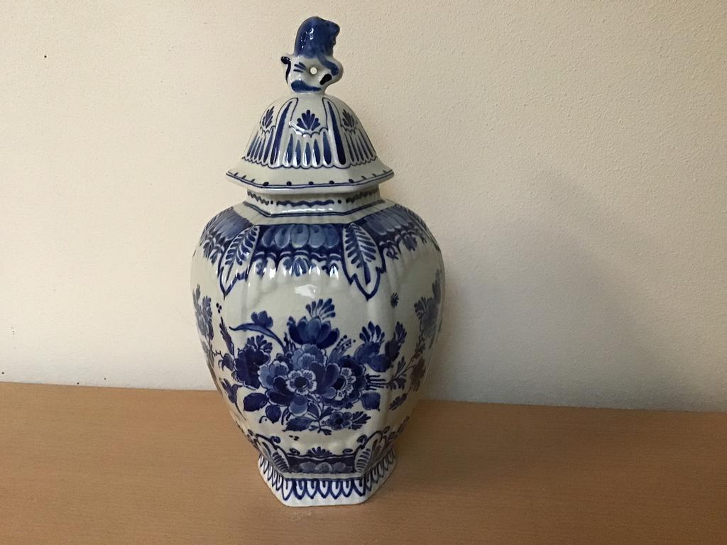 Porceleyne Fles dekselvaas jaar 1948, Antiek en Kunst, Antiek | Vazen, Ophalen of Verzenden