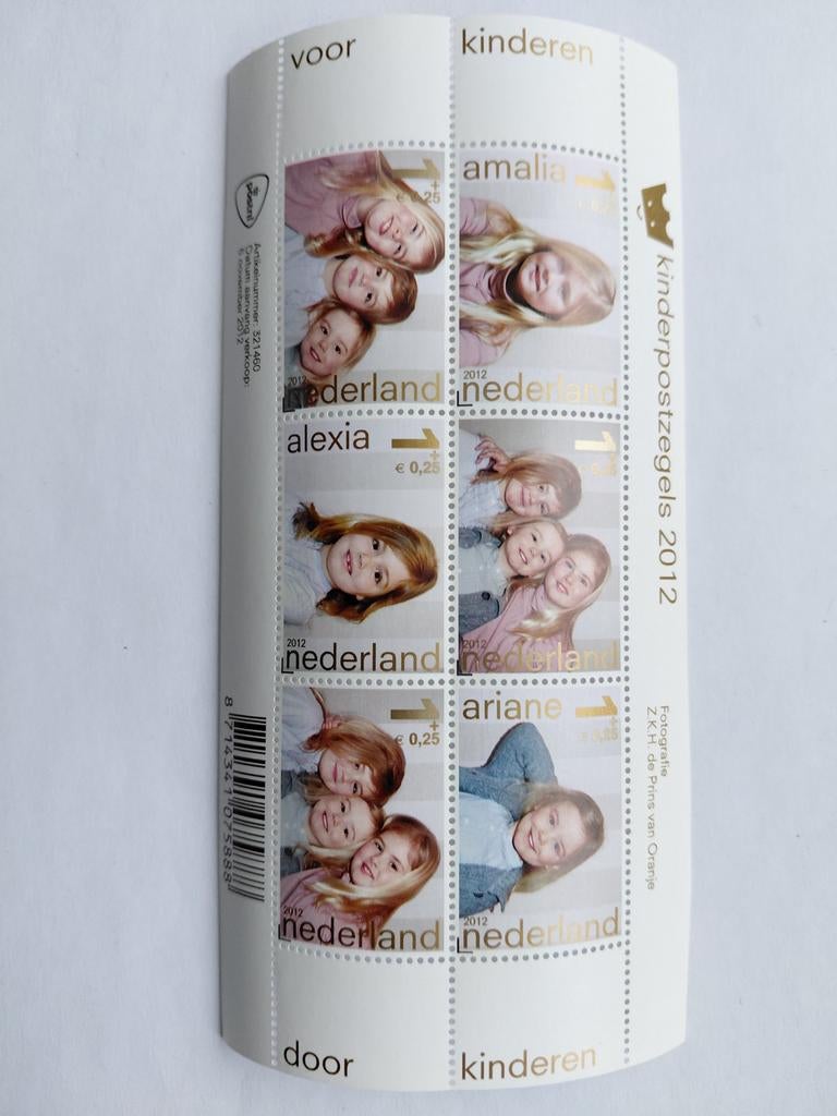 Kinderpostzegels 2012 - Amalia, Alexia, Ariane, Ophalen of Verzenden, Na 1940, Gestempeld