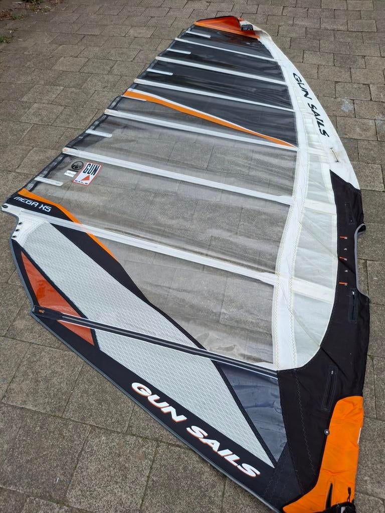 Gun Sails Mega XS, JP Freestyle Wave 91, North Sails Ice, Ophalen, Gebruikt, Zeil, 7 m² of meer