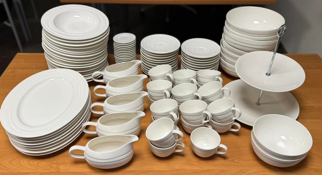 Jamie oliver wave servies wit, Ophalen of Verzenden, Zo goed als nieuw, Bord(en), Overige stijlen