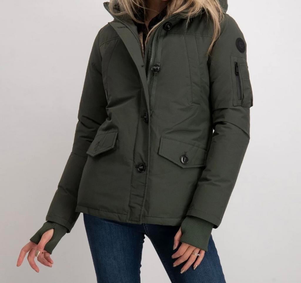 AIRFORCE Blake Parka Leger Groen - Winterjas Maat L, Ophalen of Verzenden, Zo goed als nieuw, Maat 42/44 (L), Groen