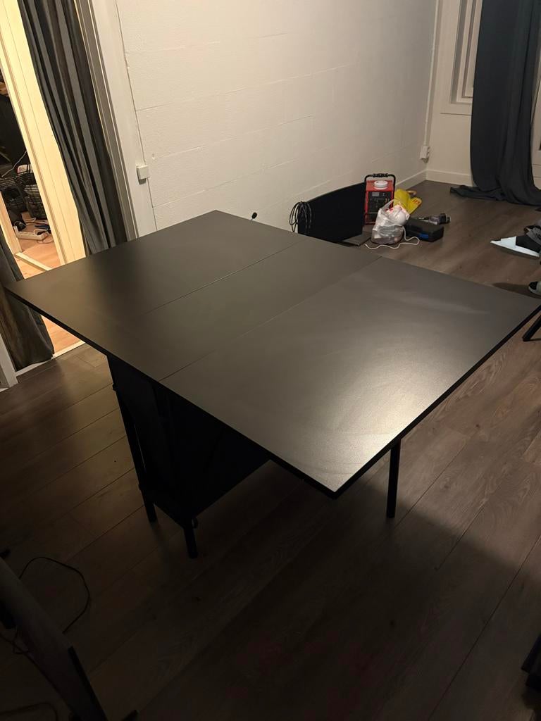 Ikea KALLHÄLL Uitklapbare tafel - weinig gebruikt, Ophalen, 50 tot 100 cm, Zo goed als nieuw, Metaal