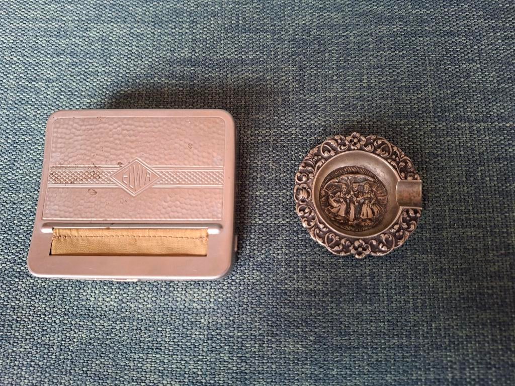 Elwa sigarettenroller en asbakje, Ophalen of Verzenden