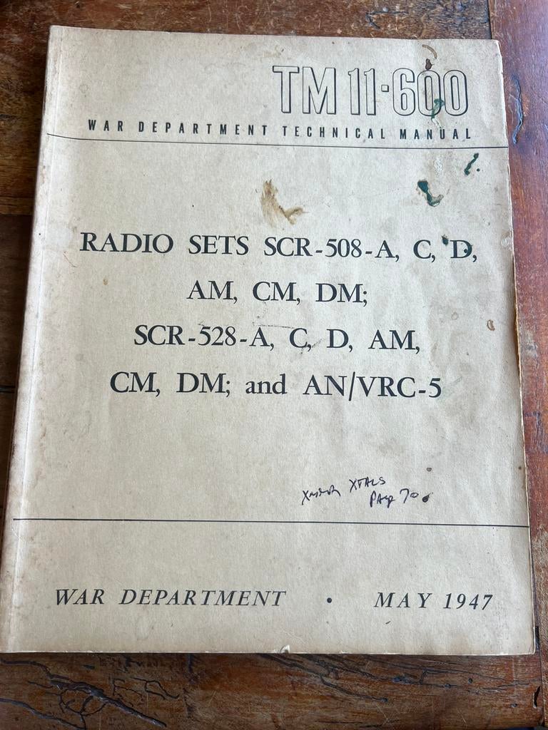 WO2 Amerikaans voorschrift Radio SCR 508 528 tank jeep, Amerika, Ophalen of Verzenden