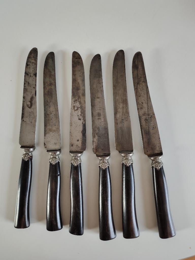 Vintage tafelmessen uit Frankrijk , 6 stuks, Napoleon., Antiek en Kunst, Ophalen
