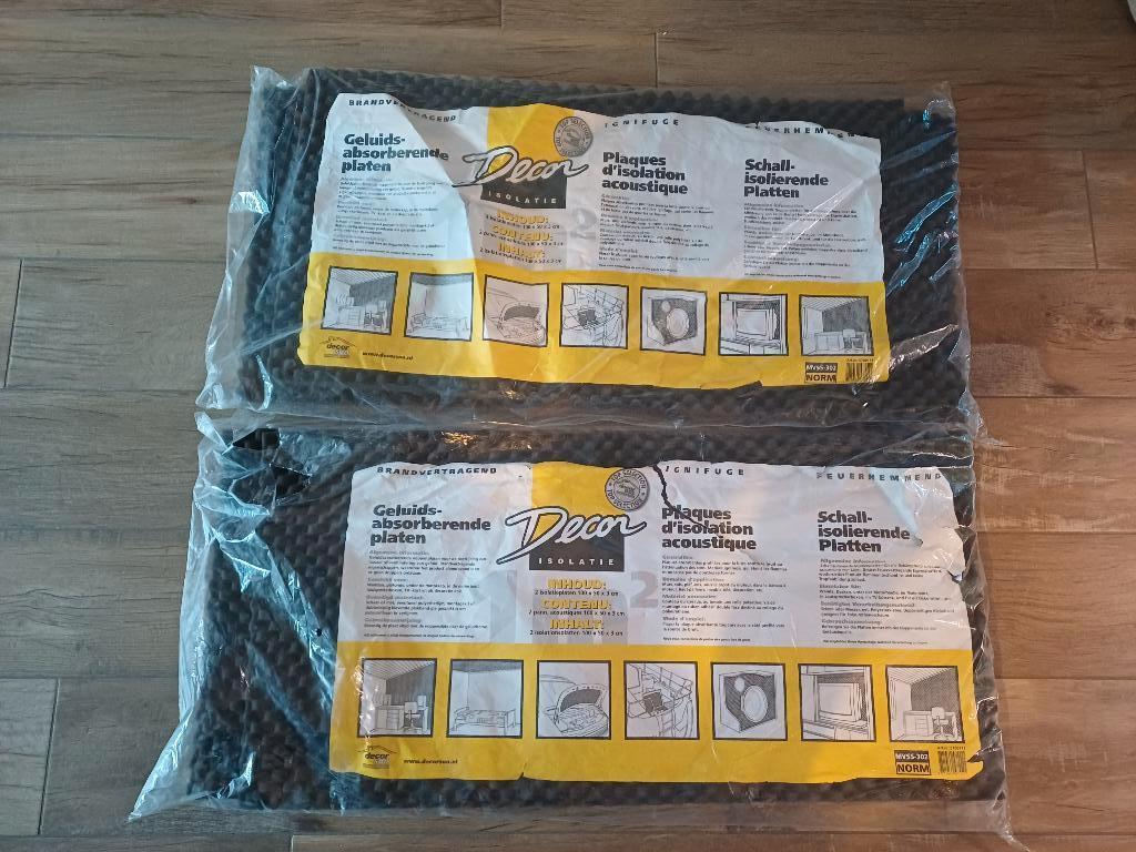 Geluidsabsorberende noppenplaten nieuw (2x2 stuks) Decor, Ophalen of Verzenden, Nieuw, Overige materialen, 20 tot 50 mm