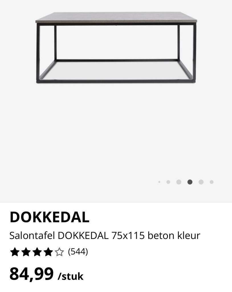 Salon tafel, 100 tot 150 cm, Ophalen of Verzenden, Zo goed als nieuw, 25 tot 50 cm