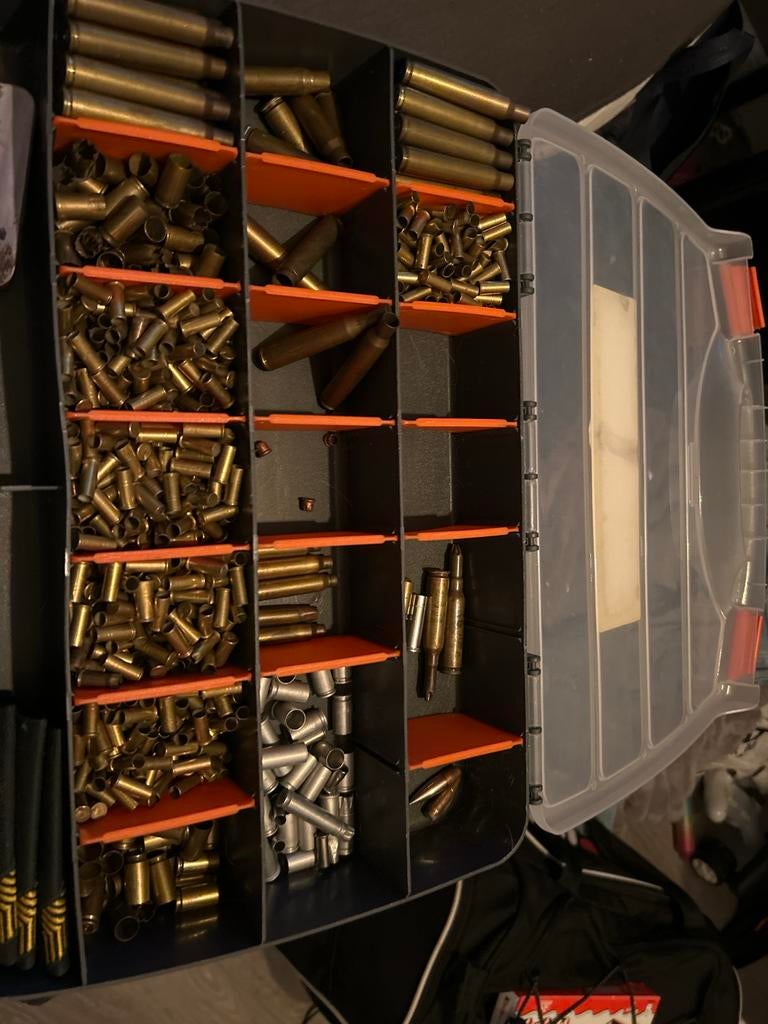 Herlaad hulzen & normalen hulzen .223 / .308 / .30-06 / 9mm, Verzamelen, Ophalen of Verzenden, Gebruikt