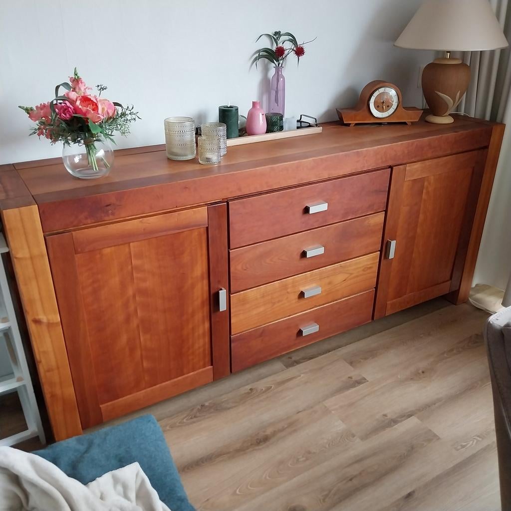 Dressoir, 150 tot 200 cm, Ophalen of Verzenden, Zo goed als nieuw, Kersenhout
