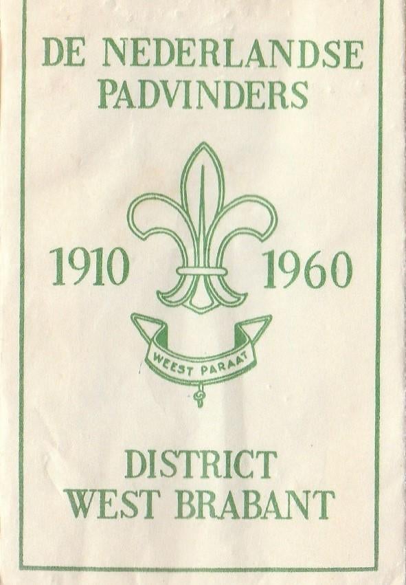 De Nederlandse Padvinders district West Brabant - 1960, Verzamelen, Ophalen of Verzenden, Zo goed als nieuw, Embleem, Speld of Insigne