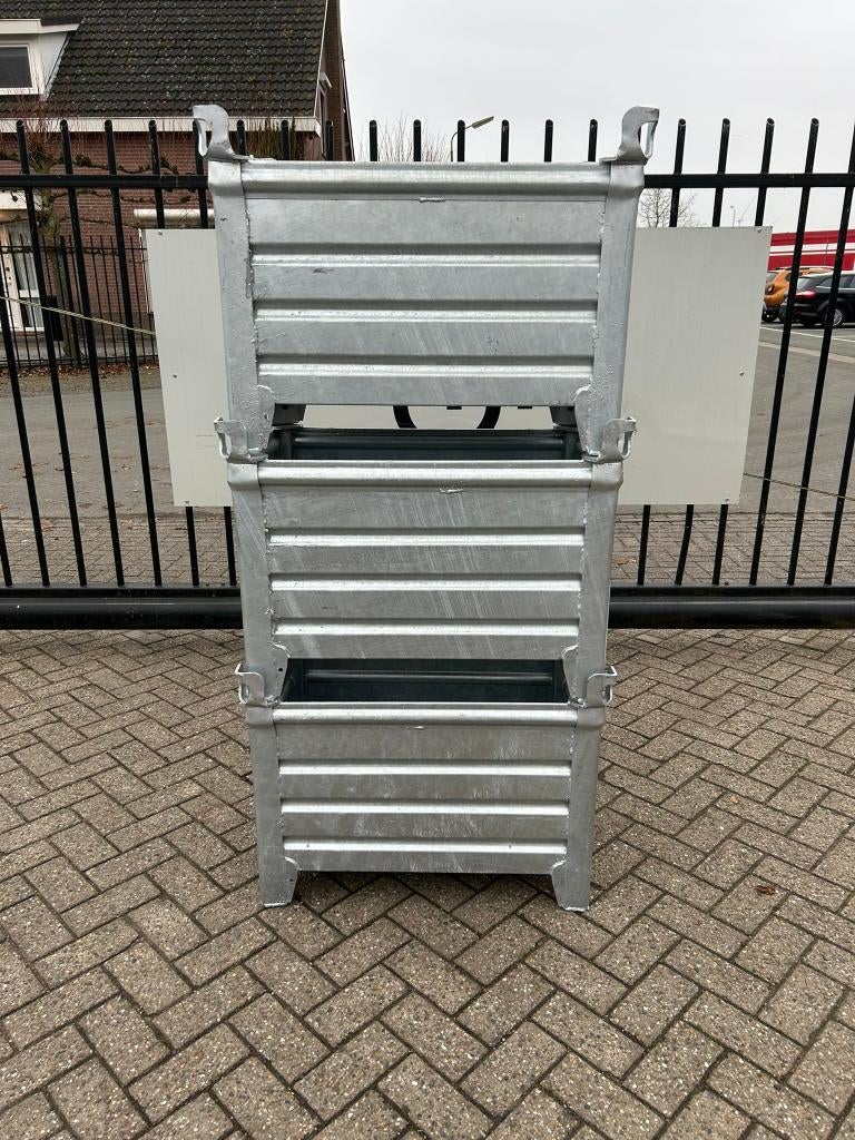 Stalen stapelbak/stapelkist/stapelbakken 80x50x40CM NIEUW, Ophalen, Nieuw