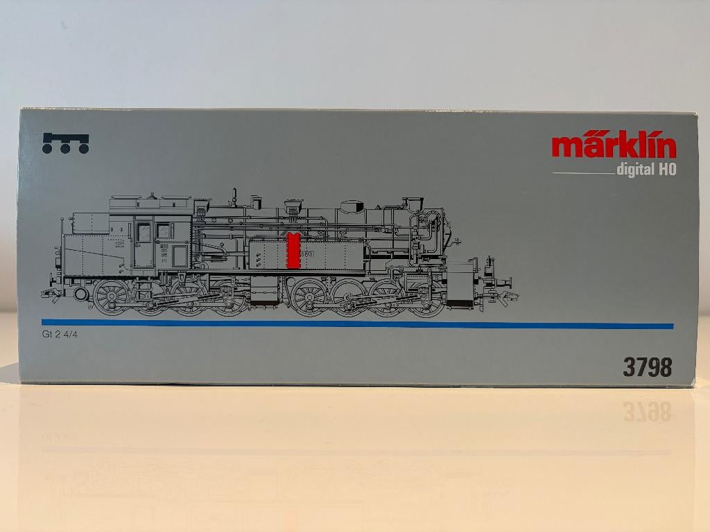 Marklin 3798, Tenderlokomotief, Gt 2x4/4, K.Bay.St.B., TP II, Hobby en Vrije tijd, Modeltreinen | H0, Wisselstroom, Locomotief