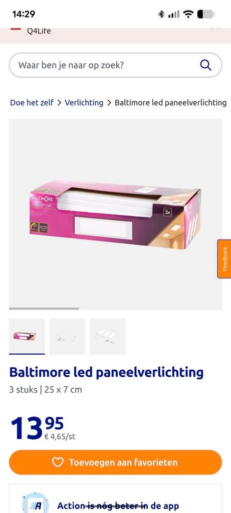 Baltimore led paneelverlichting, Ophalen