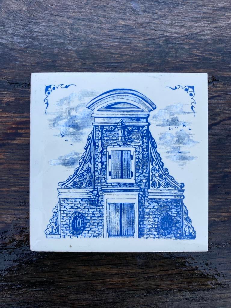 Delfts blauwe tegel KLM Business Class, Antiek en Kunst, Antiek | Wandborden en Tegels, Ophalen of Verzenden