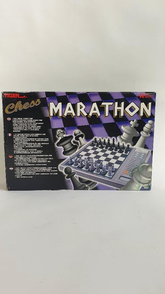 Tiger Chess Marathon schaakcomputer, 1997. Orig. doos. 7B14, Tweedehands verkoop, Tweedehands verkoop, Gebruikt, Ophalen of Verzenden