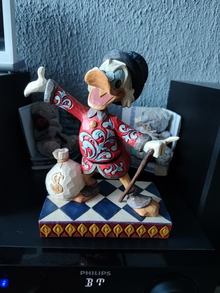 Jim Shore Scrooge McDuck Treasure Seeking Tycoon 6001285, Ophalen of Verzenden, Overige figuren, Zo goed als nieuw, Beeldje of Figuurtje