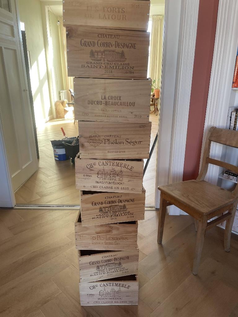 Wine Wooden Crates, Huis en Inrichting, Woonaccessoires | Wijnrekken, Ophalen, Hout, Minder dan 50 cm, Minder dan 5 flessen