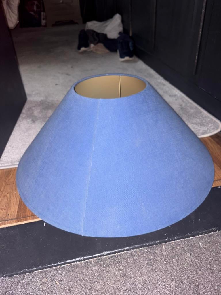 Lampenkap blauw, Ophalen of Verzenden, Zo goed als nieuw, Blauw, Rond