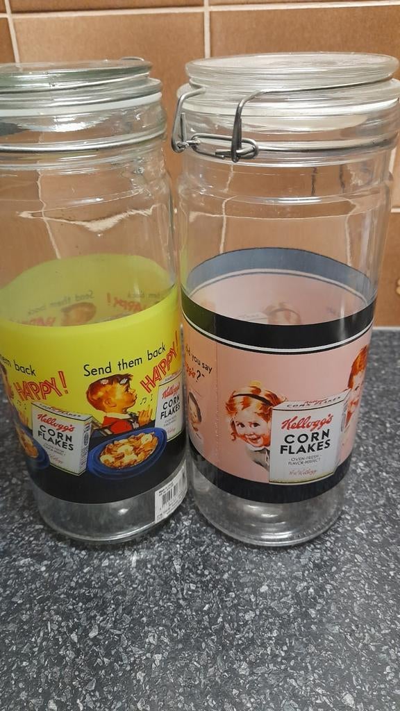 Vintage Kellogg's Voorraadpotten / Weckpotten€ .7.50, Ophalen, Gebruikt