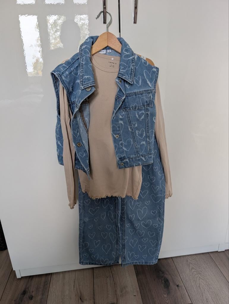 Leuk Name-It setje, Kinderen en Baby's, Kinderkleding | Maat 134, Meisje, Ophalen of Verzenden, Zo goed als nieuw, Setje