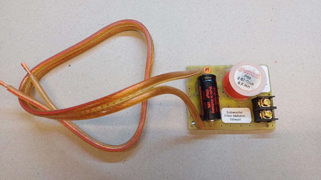 Mundorf Subwoofer filter 150watt op 4 of 8ohm bruikbaar als, Audio, Tv en Foto, Luidsprekers, Overige merken, Subwoofer, Ophalen of Verzenden