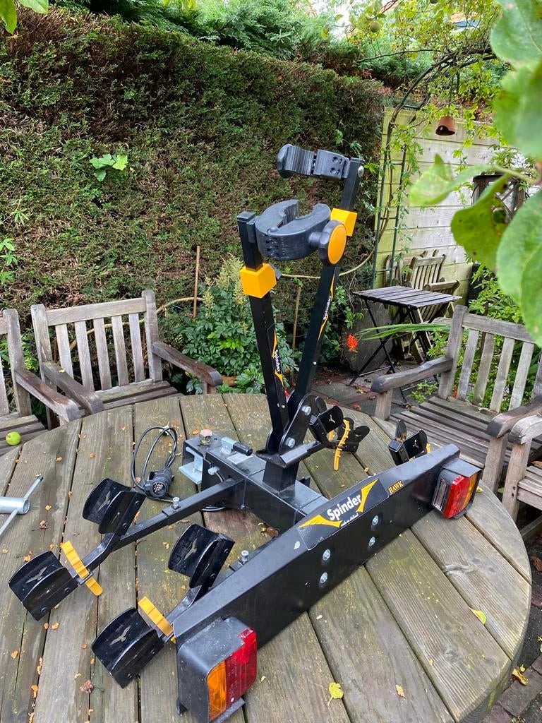 Spinder Hawk fietsendrager kantelbaar (niet voor e-bikes), Auto diversen, Dakdragers, Ophalen of Verzenden, Zo goed als nieuw