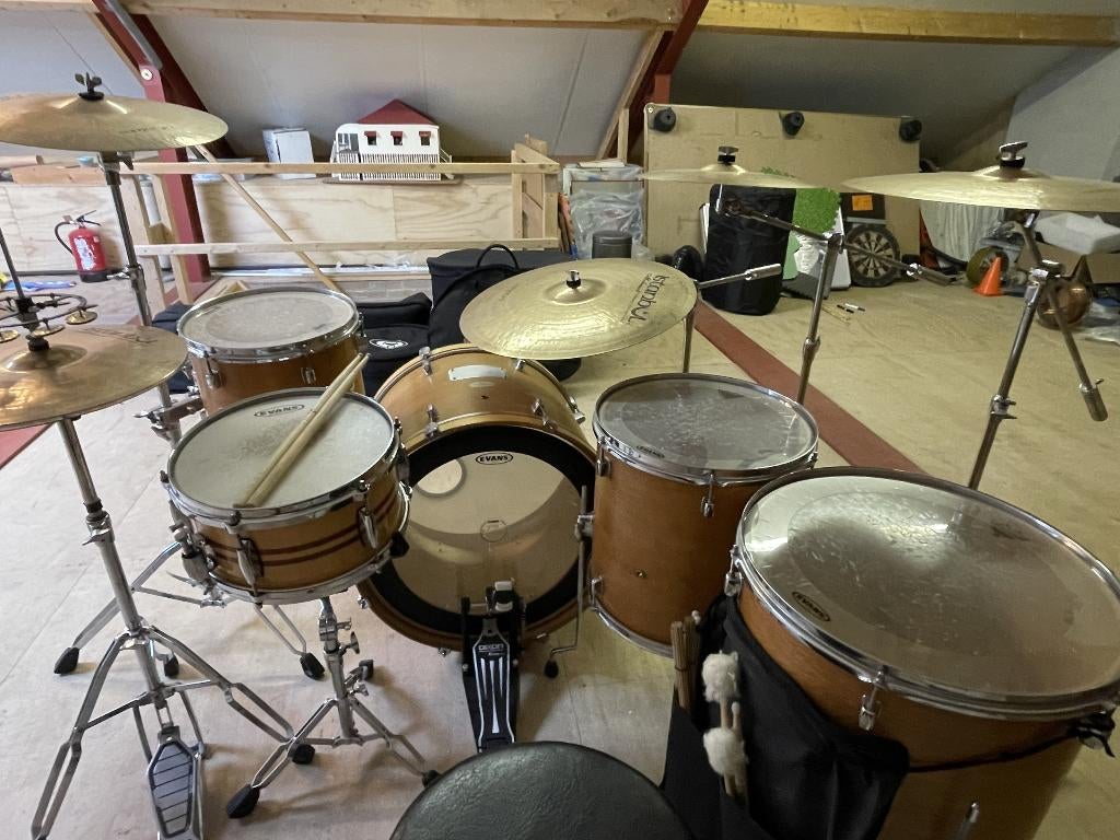 Drumstel Pearl Forum, Istanbul bekkens, Gretch snare& tassen, Muziek en Instrumenten, Ophalen, Gebruikt, Pearl