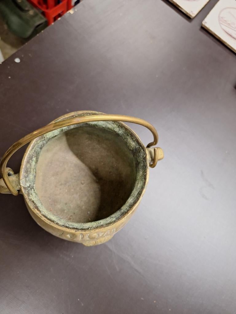 Antiek messing kookpot, Ophalen of Verzenden, Koper