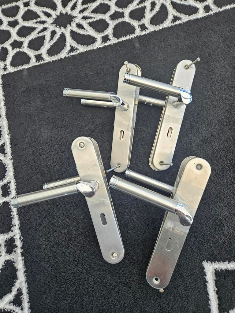 4x deurklinken deurbeslag deurgreep, Ophalen of Verzenden, Rvs, Klink of Kruk