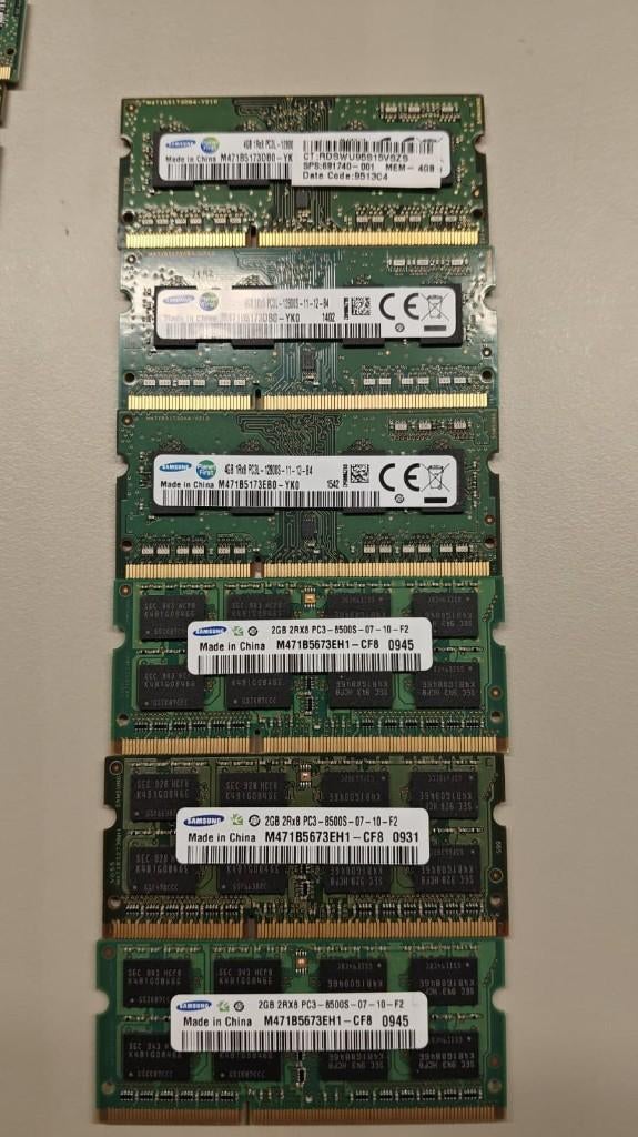 Samsung 6x Laptop RAM DDR3 SO-DIMM, Ophalen of Verzenden, DDR3, Laptop