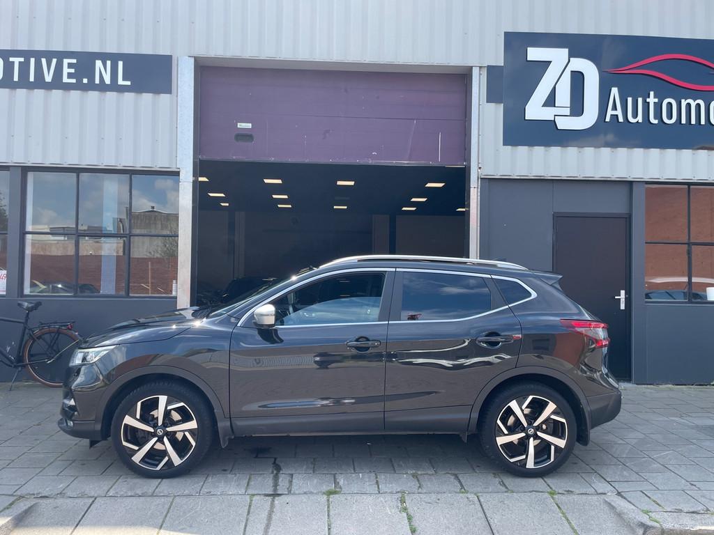 Nissan Qashqai 1.2 Tekna + Panoramadak Leder Camera, Auto's, Nissan, Voorwielaandrijving, Lichtsensor, Gebruikt, Euro 6