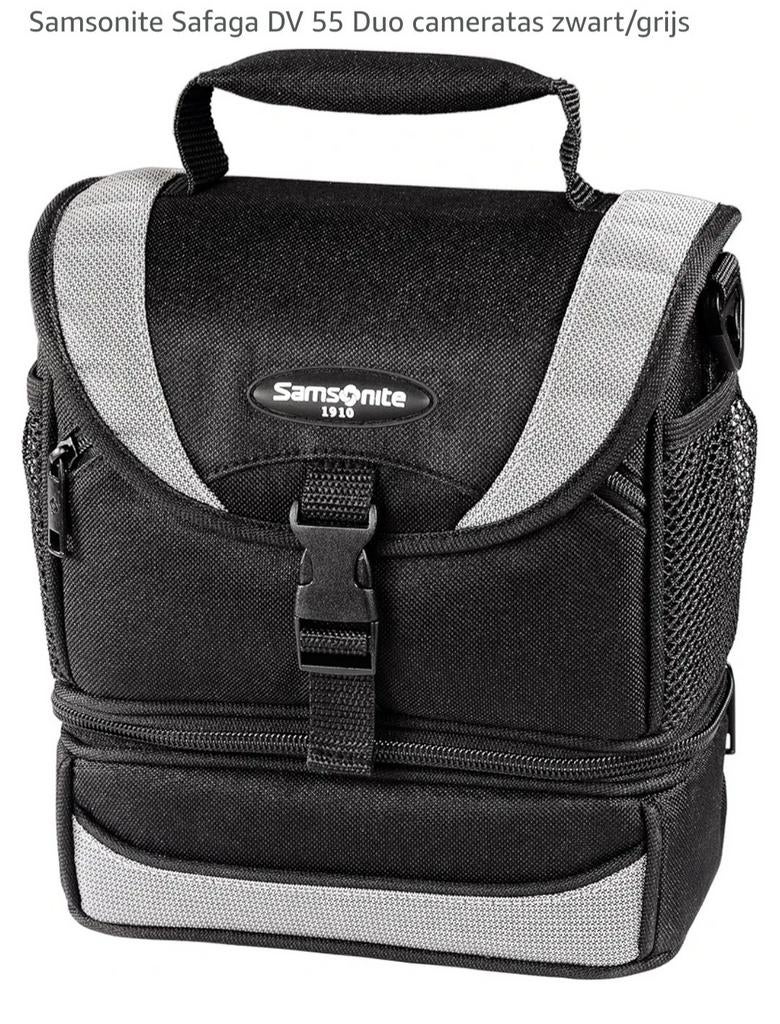 Nieuw Samsonite Safaga DV 55 Duo cameratas in zwart en grijs, Ophalen of Verzenden, Nieuw