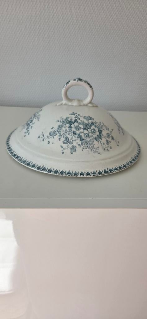 Regout terrine deksel, petrolblauw, 21 cm, Ophalen