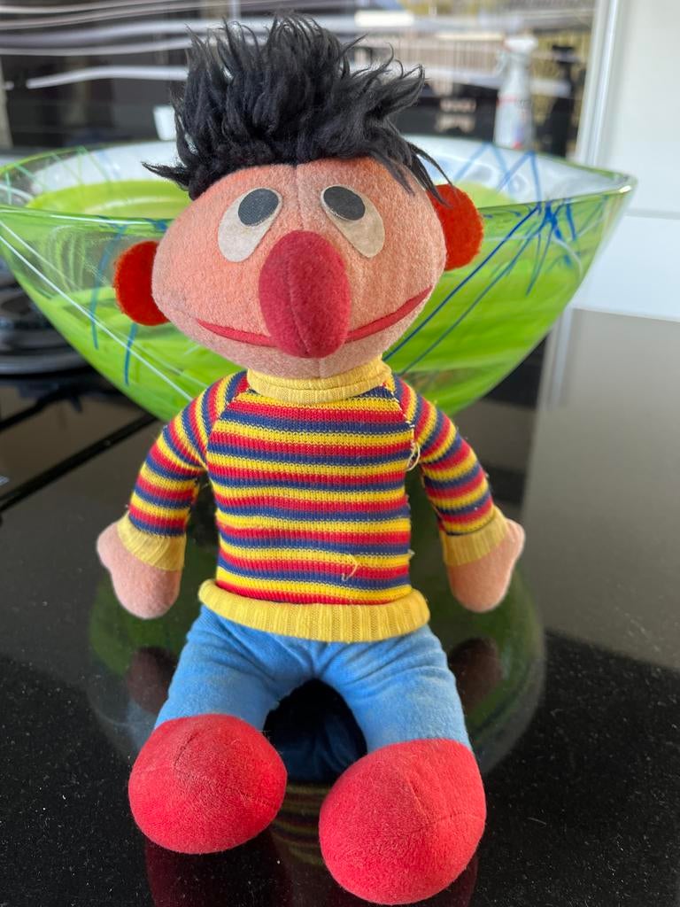 Vintage Knuffel ERNIE Sesamstraat Pop - Gebruikt, Ophalen of Verzenden, Gebruikt, Overige typen