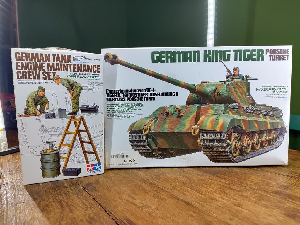 Tamiya 1/35 king tiger Porsche turret incl maintenance kit, Tank, 1:32 tot 1:50, Ophalen of Verzenden, Zo goed als nieuw