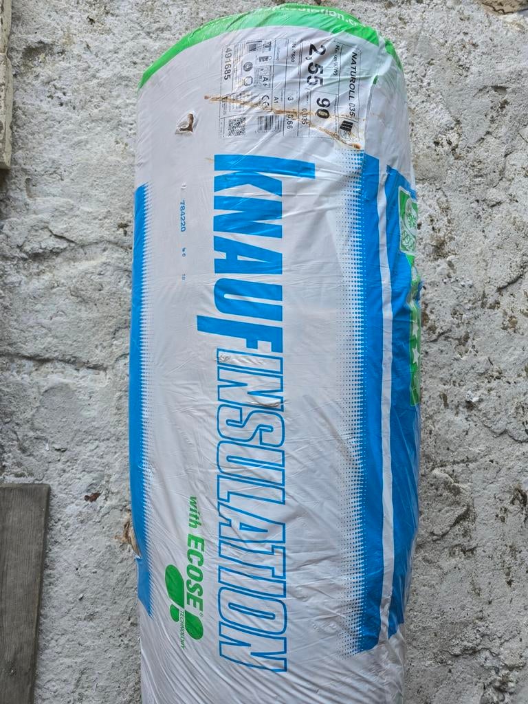 Knauf Naturoll 035 Isolatie - Nieuw in Rol RD 2,55, Ophalen, Dakisolatie, Nieuw, 5 tot 10 m²