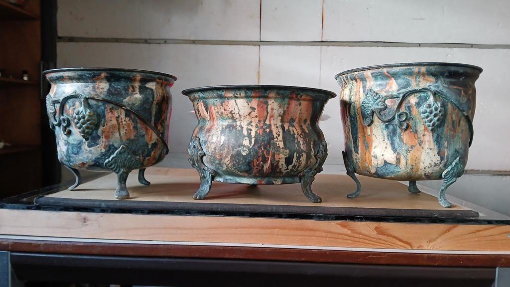 3 Bloempotten voor kamerplanten., Ophalen of Verzenden, Halfschaduw, Minder dan 100 cm