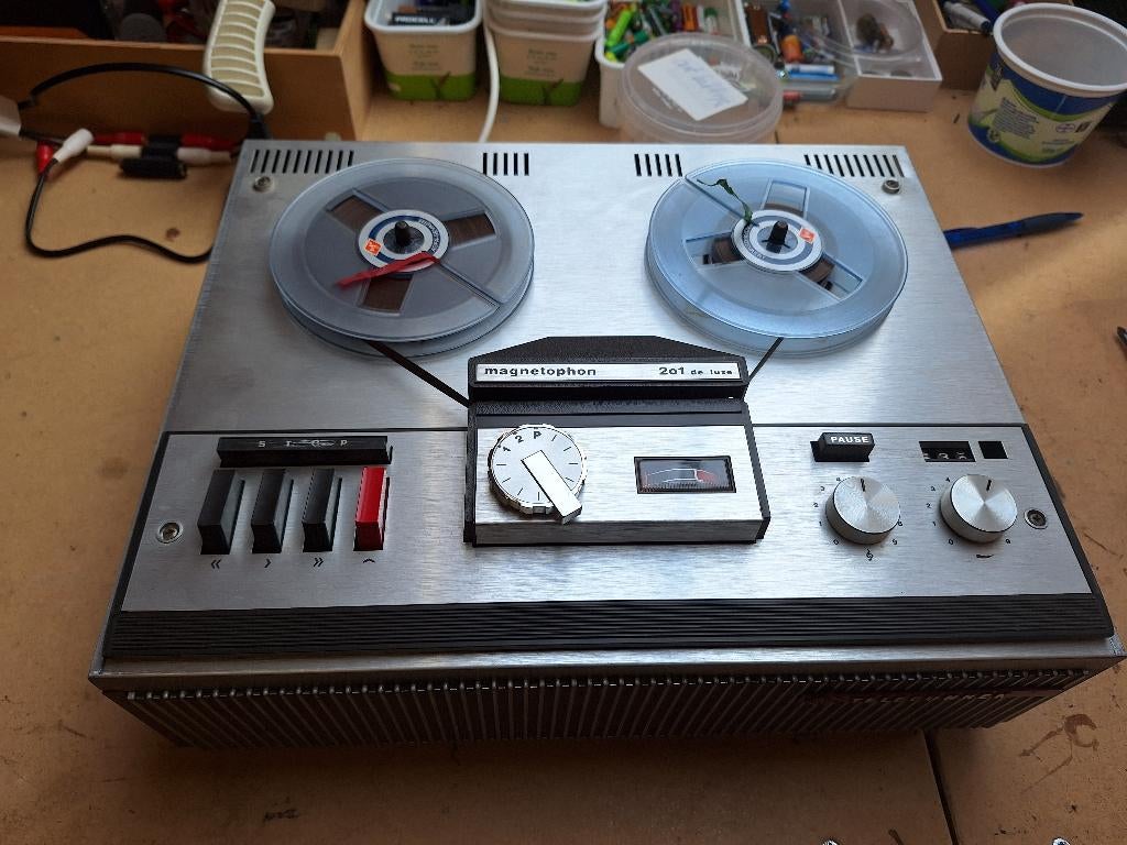 Telefunken bandrecorder Magnetophone 201 de luxe, Ophalen of Verzenden, Bandrecorder, Met banden