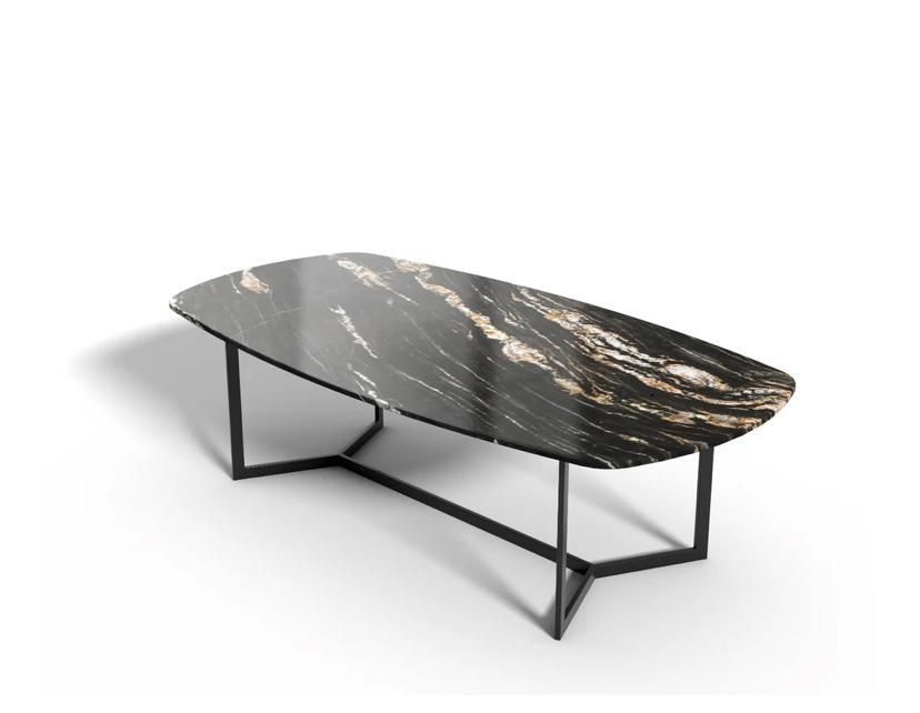 Graniet belvedere ovale tafel Eric Kuster style, Ophalen of Verzenden, Zo goed als nieuw