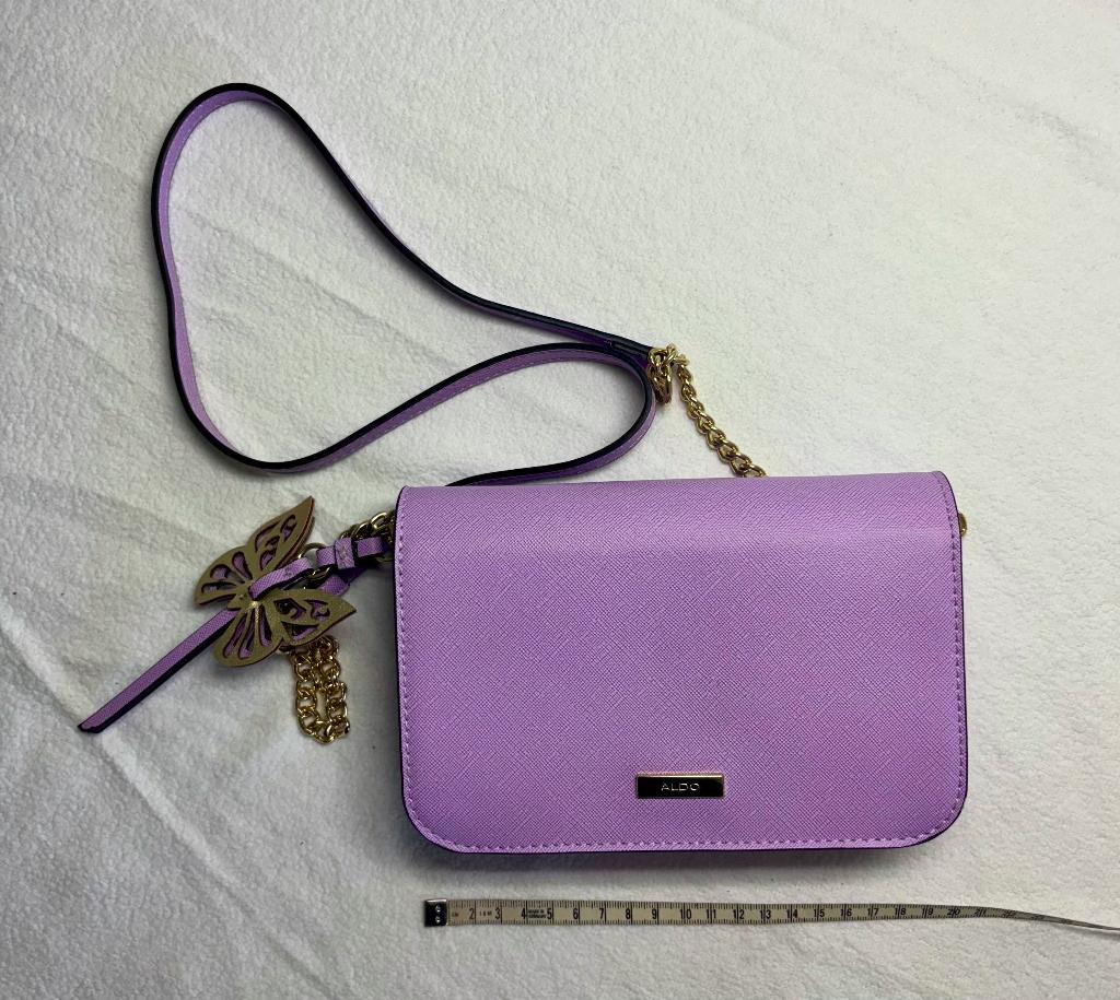 Leuk lila schoudertasje vlinder van Aldo, Verzenden, Zo goed als nieuw, Paars, Schoudertasje