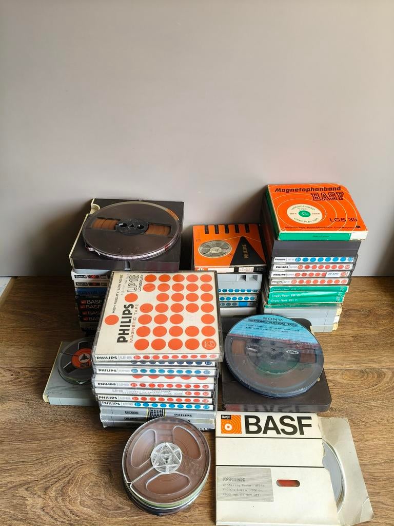 50+ banden voor bandrecorder, diverse merken en maten, Ophalen of Verzenden, Bandrecorder