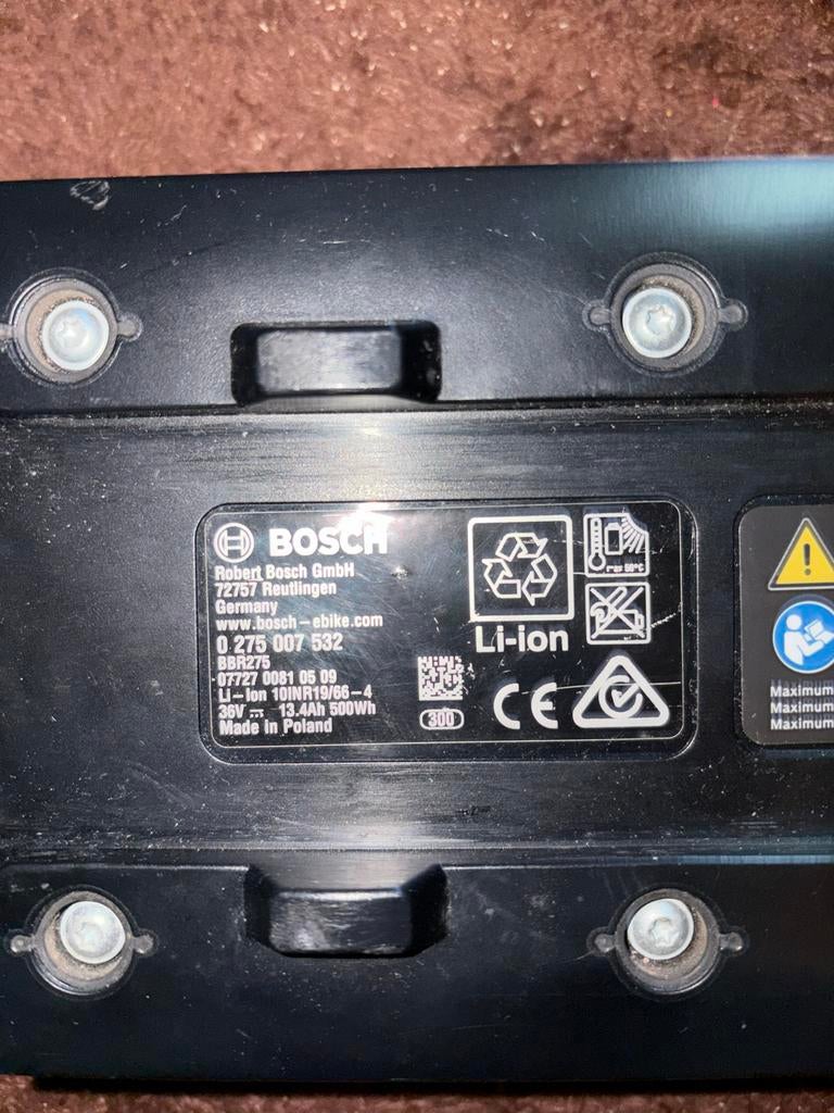 Bosch PowerPack 500 E-bike Accu - 36V 13.4Ah 500Wh, Ophalen of Verzenden, Gebruikt