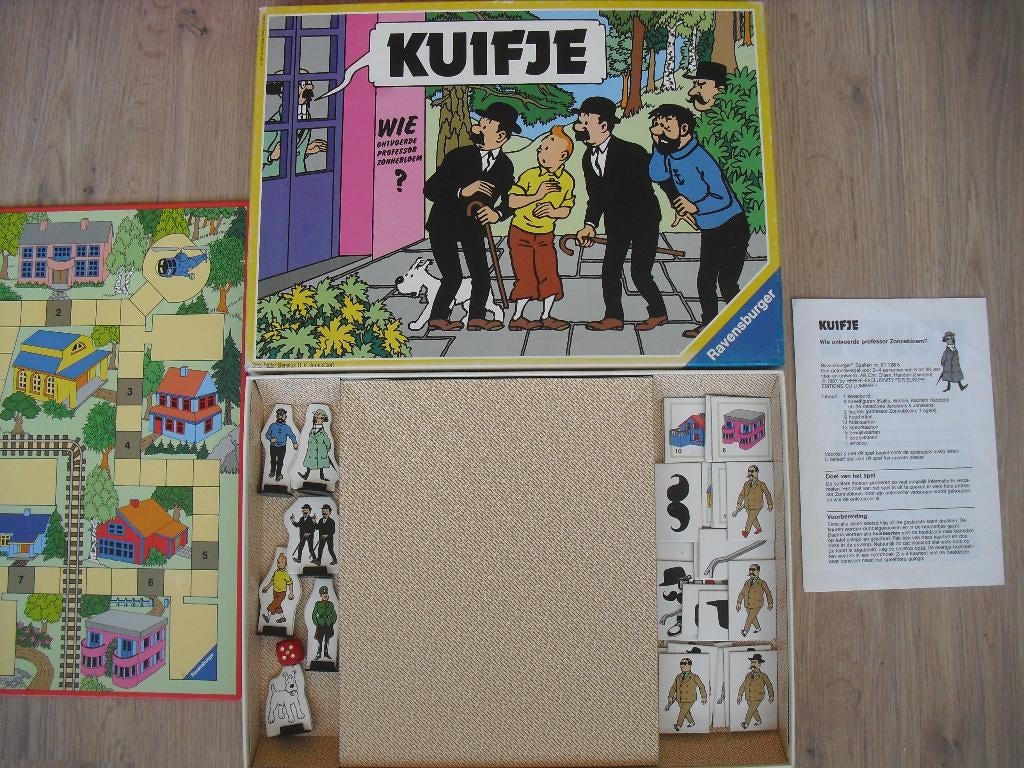 Kuifje Wie ontvoerde professor Zonnebloem bordspel compleet, Drie of vier spelers, Ophalen of Verzenden, Zo goed als nieuw, Ravensburger