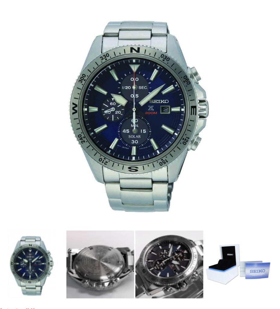 Seiko Solar Horloge, Ophalen, Polshorloge, Nieuw, Overige materialen