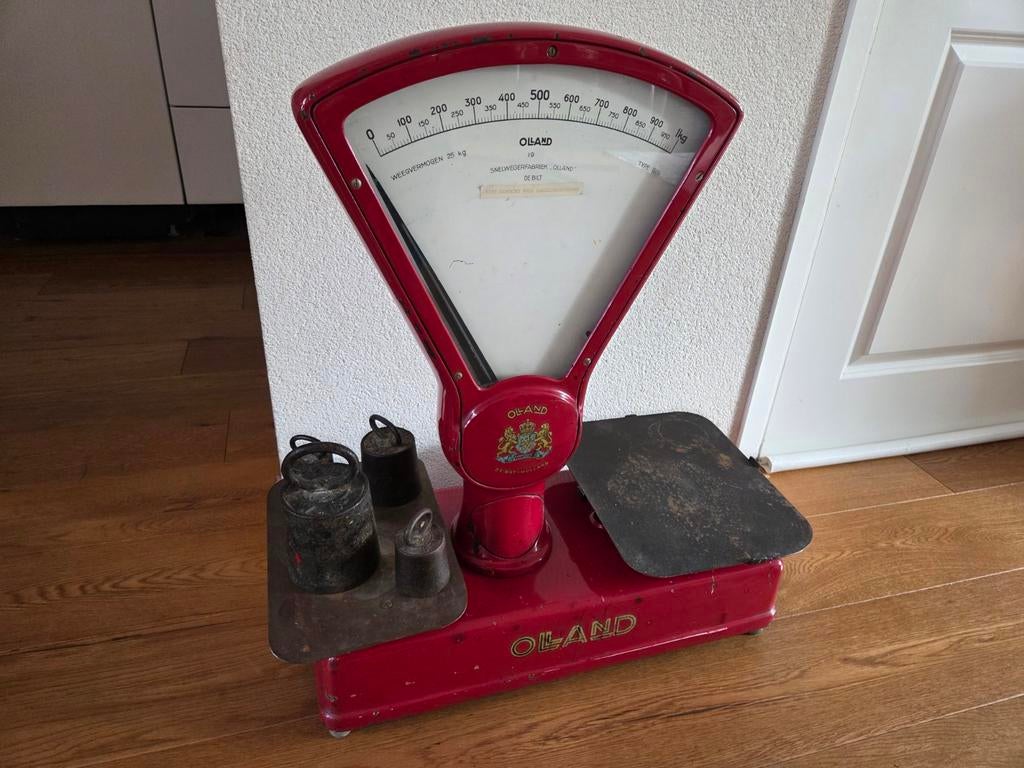 Olland weegschaal type 529, Witgoed en Apparatuur, Weegschalen, Ophalen, 1 tot 500 gram, Personenweegschaal, Gebruikt